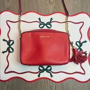 Michael Kors Ginny Crossbody Bag in Scarlett Red